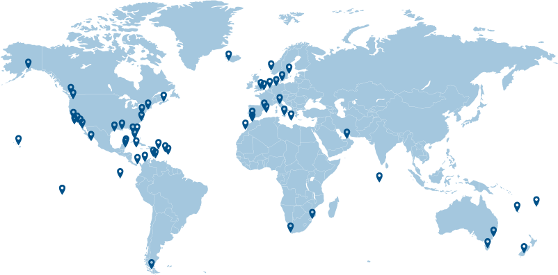 Main port of calls where Mozzanica operates