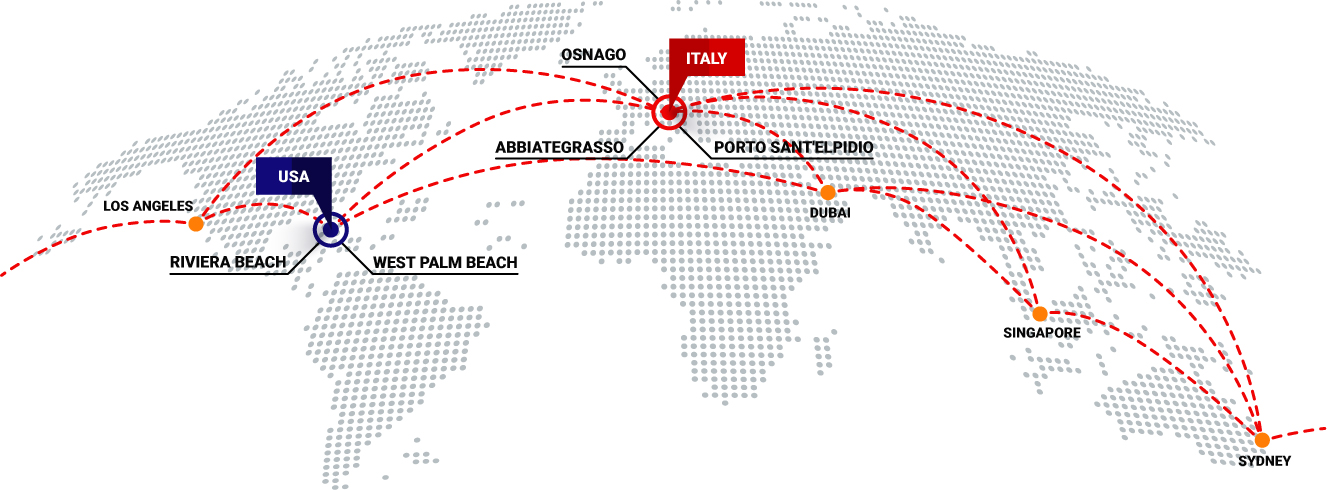 Mappa delle sedi Mozzanica nel mondo